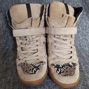 Hidden wedge heel sneakers